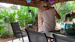 Sexy ex wife bending over so I can fuck her pussy