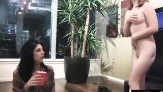 Pajama party that leads into lesbo sex with the besties