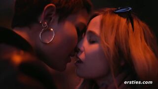 Ersties: New Lesbian Couple Get Lost In Each Other While Making Out