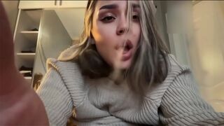 [Amateur POV] Russian girl with beutiful face – film how she sucking for her ex bf. Doggystyle POV.