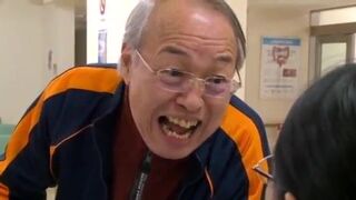 Japanese hot granpa with young girl