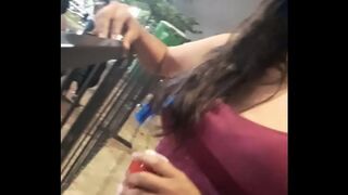 After the party, young girl caught on the street! He couldn't hold back for even 3 minutes when she opened her legs and asked him to cum.