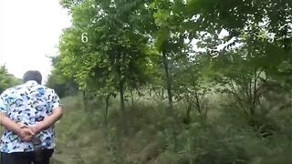 Asian Wife And Hubby Play With Old Fat Man