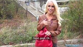Public Agent Tattooed busty German blonde MILF fucked hard