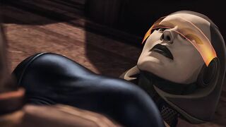 Tali Becomes Curious About EDI's Huge Cock - First Times