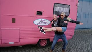 Naughty German girl seduced by a horny old man to fuck