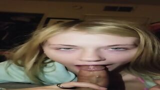 Perfect Blonde Teen Blowjob