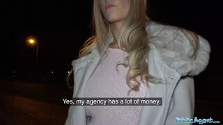 Public Agent Florane Russell Fucked in car and cum on tits
