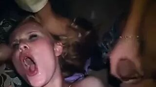 Insane double penetration gangbang