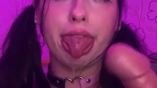 Sucking him off HARD so I can taste his cum❤️