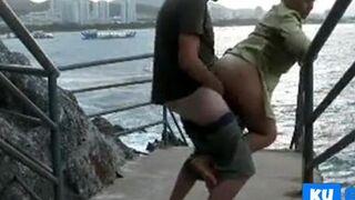 Exciting sex at the harbour
