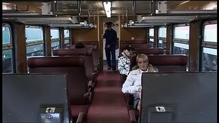 Hot Melissa Black in train