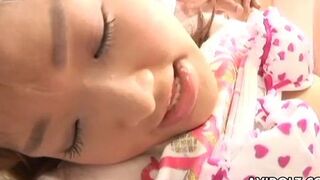 Aroused wankers shave hairy pussy of amateur Japanese cutie Takahashi
