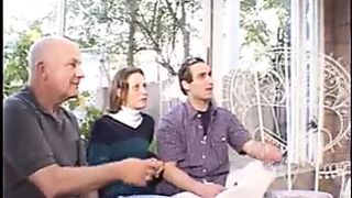 Lucky dude fucks his wife and a whore outdoors