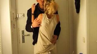 Good looking German lady adores warm cum on her curvy body
