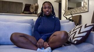 African Casting - Thick Busty Black Babe Busted Open By Fake Producer