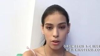 Latina in babydoll lingerie