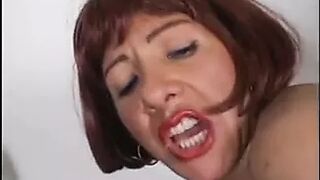 redhead italian mature anal troia stocking culo