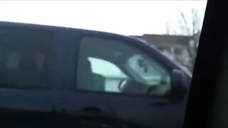 Blowing a stranger in the parking lot.