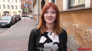 Red-haired nymph nailed by devious agent in amazing poses
