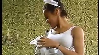 Mature lady and her black maid doing a guy - vintage