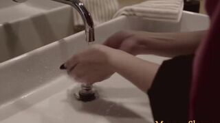 Lesbian stepmother pleasured by glam teens