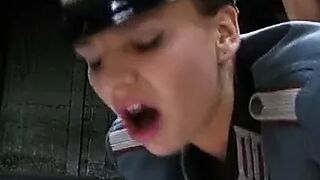 Nazi Squeezes the Confession out with Her Pussy and Ass