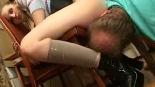Russian home sex stepfather with not his stepdaughter!