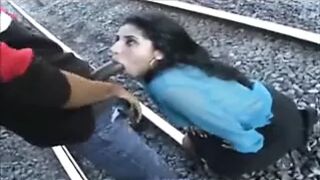 poor indian girl depthroat used