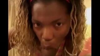 Ebony beauty rides a black dick in hotel