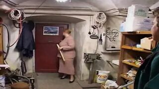 BBW Step Mom has sex in a workshop