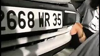 French hairy slut gets gangbanged with Papy Voyeur