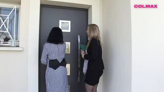 Sapphic fun between colleagues for Louise and Mya