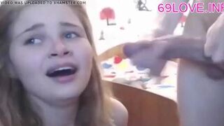 sexy gf deepthroats and gets facial cumshot
