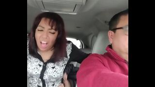 Being fucked by a stranger in the backseat of our car while the love of my life drives...