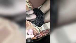 Pantyhose cum
