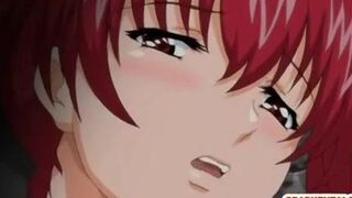 Bondage hentai with bigboobs gets shoved vibrator in her wetpussy