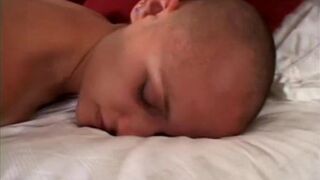 Karissa bald girl toys herself