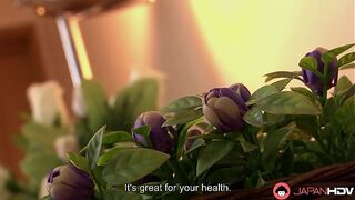 Japanese brunette,Jun Kusanagi and Yuri Aine are naked in the living room uncensored.
