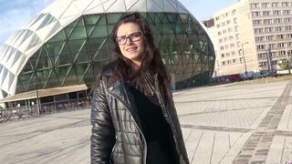 GERMAN SCOUT - College Teen Mira with Braces First Time Anal