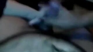 Two sluts sharing fat boys cum