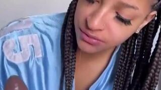 Busty Ebony Girl Fucks Bbc