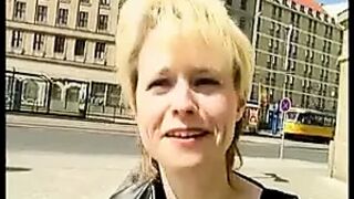 Blonde from the street shows her body