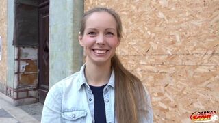 GERMAN SCOUT - SKINNY TEEN KINUSKI TALK TO ORGASM FUCK