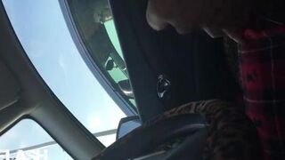 Car Flash Cute Blonde