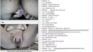 Chatroulette #88 Horny girl close-up masturbates