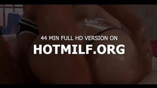 Asian mother pleased properly by two big cocks