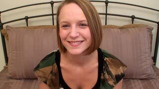 She is only 19 and can deepthroat a fat cock