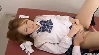 Sakamoto Hikari is given a gyno exam by a very horny doctor