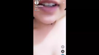 Indian Bhabhi Showing her Tits and Pussy on Tango - Hindi